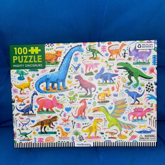 Puzzle Of Dinosaurs 100 Piece For Ages5+YearsOld RecycledMaterial NWTS Dinosaurs - Picture 1 of 9